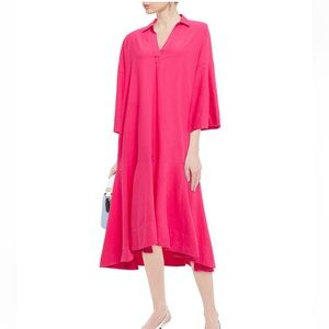 RHODE Gia Cotton Midi Shirt Dress